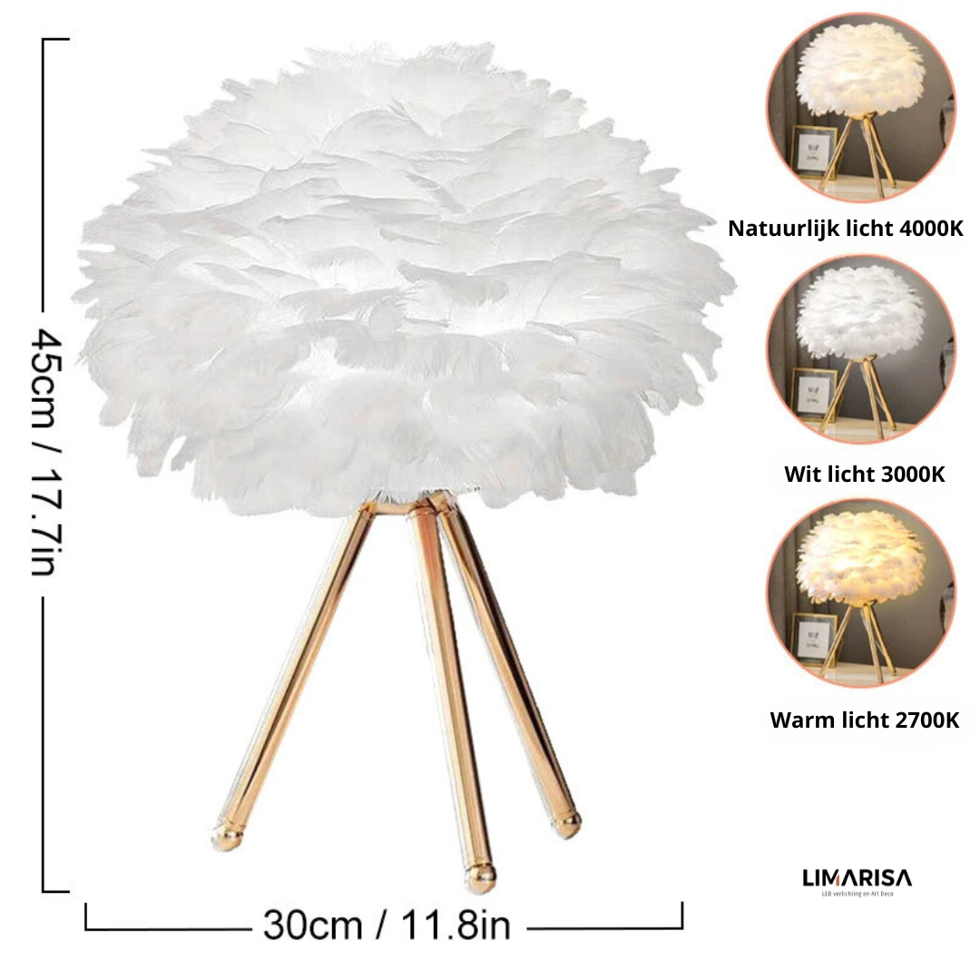Faye | Stimmungsvolle LED Plume Tischlampe