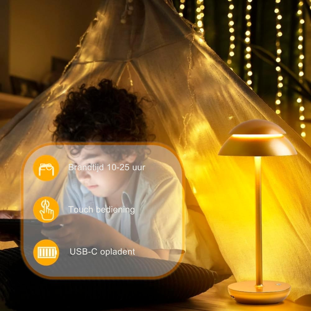 Saga | Stilvolle nordische kabellose Tischlampe