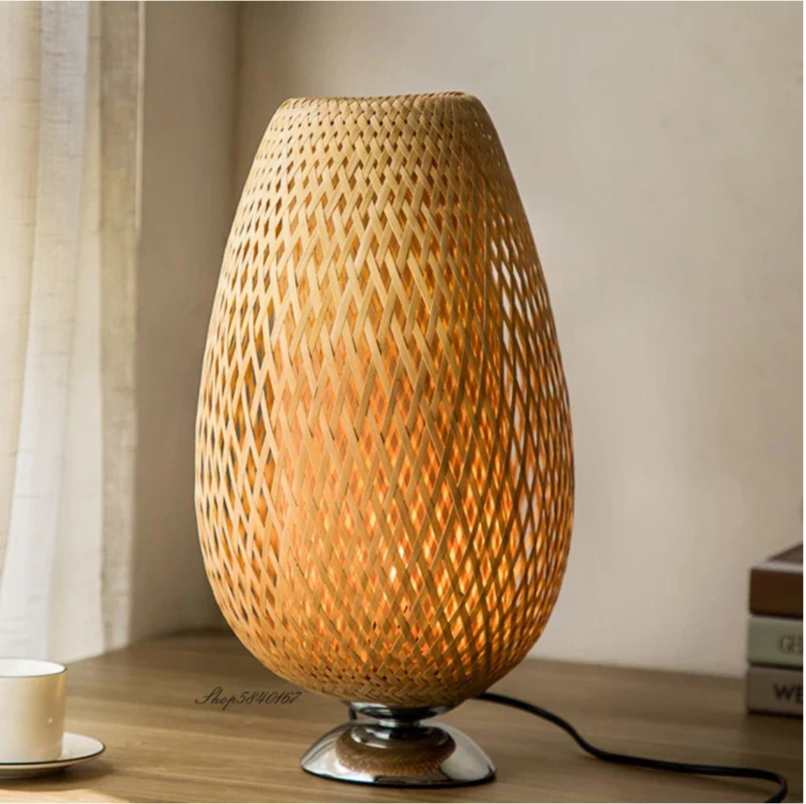 Chantel | Handgefertigte Luxus-Tischlampe aus Bambus