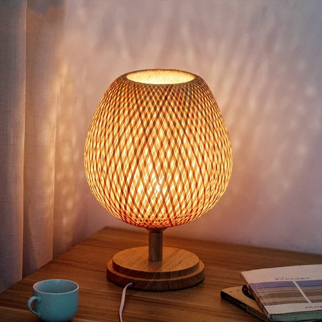 Chantel | Handgefertigte Luxus-Tischlampe aus Bambus