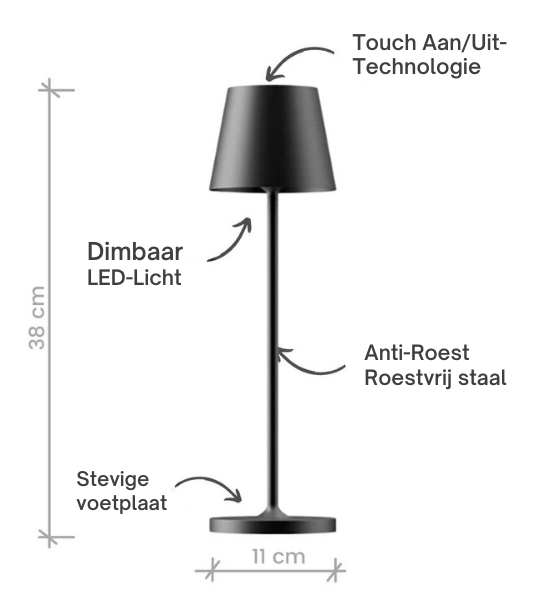 Jazzig | Kabellose, elegante Tischlampe. Angebot (1+1 gratis)