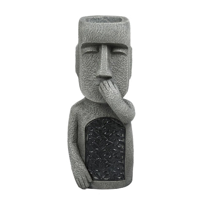 Moai Lumina | Gartenlampe: Höre, sieh und sprich nichts Böses