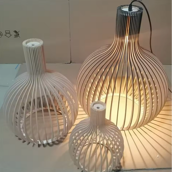Hildas ländliche Hängelampe aus Holz