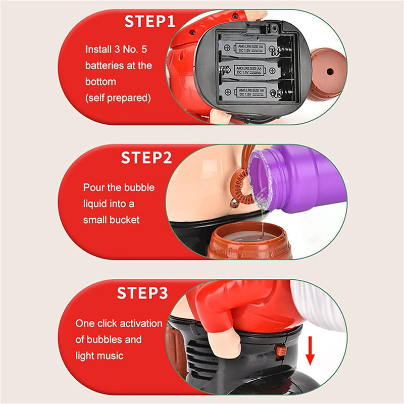 Santas lustige Seifenblasenmagie