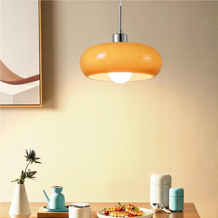 Hilda | Bauhaus Retro-Hängelampe aus Glas
